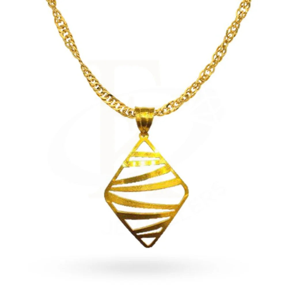 Gold Necklace (Chain With Pendant) 22Kt - Fkjnkl1554 Necklaces