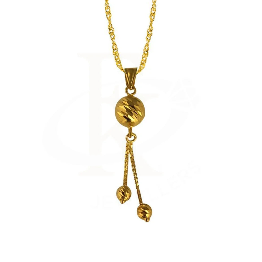 Gold Necklace (Chain With Pendant) 22Kt - Fkjnkl1663 Necklaces