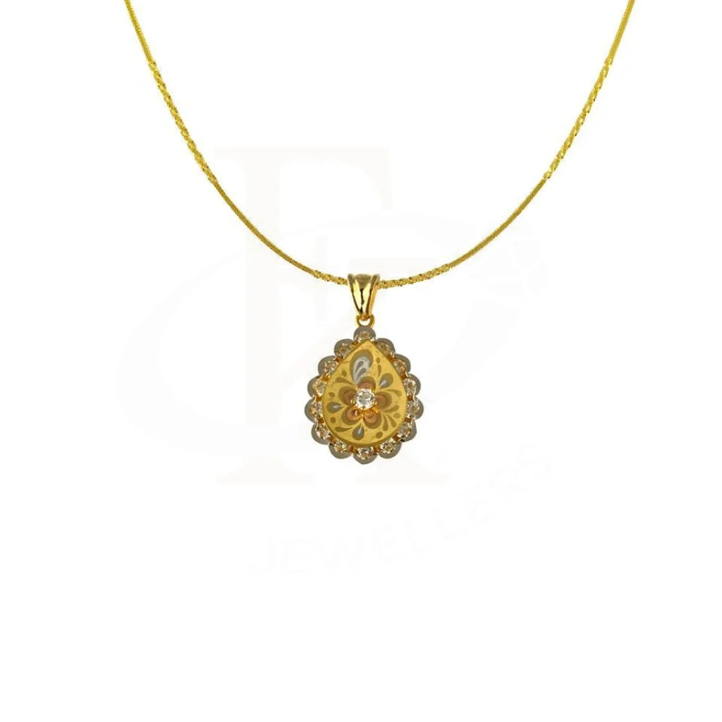 Gold Necklace (Chain With Pendant) 22Kt - Fkjnkl1682 Necklaces