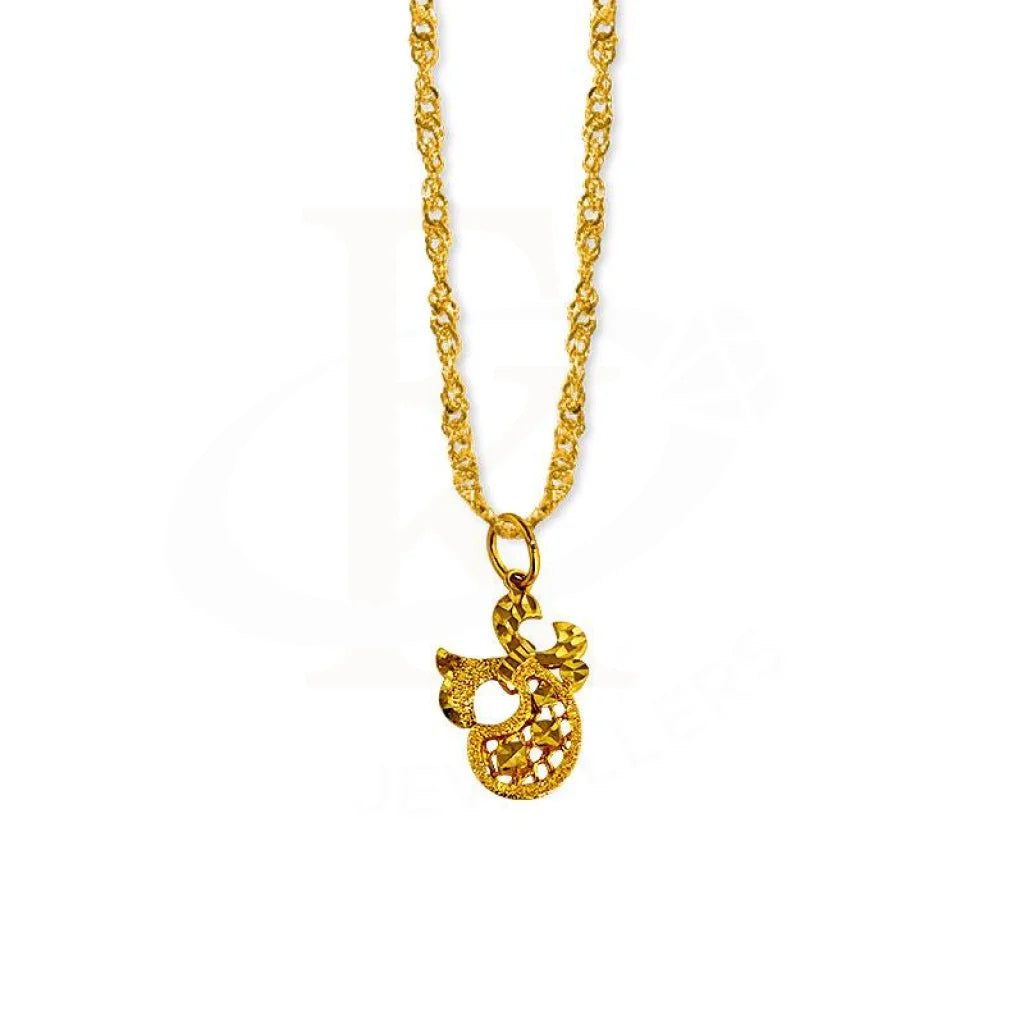 Gold Necklace (Chain With Pendant) 22Kt - Fkjnkl1878 Necklaces