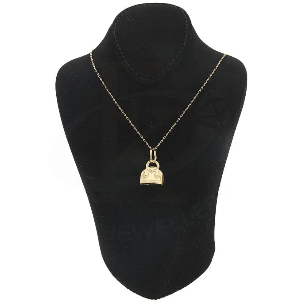 Gold Necklace (Chain With Purse Shaped Pendant) 18Kt - Fkjnkl18K2249 Necklaces