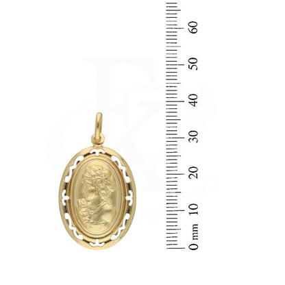 Gold Necklace (Chain With Queen Oval Shaped Pendant) 18Kt - Fkjnkl18K2879 Necklaces