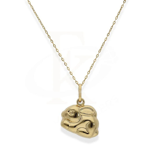 Gold Necklace (Chain With Rabbit Shaped Pendant) 18Kt - Fkjnkl18K2251 Necklaces