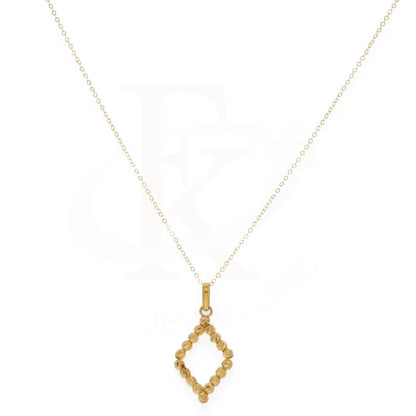 Gold Classic Rectangle Shaped Necklace 21Kt - Fkjnkl21Km8207 Necklaces