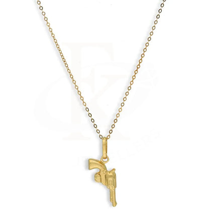 Gold Necklace (Chain With Revolver Gun Pendant) 18Kt - Fkjnkl18K3156 Necklaces