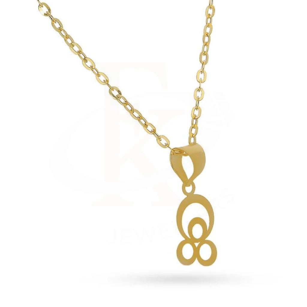 Gold Necklace (Chain With Rings Pendant) 18Kt - Fkjnkl18K2081 Necklaces