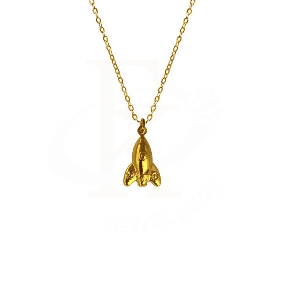 Gold Necklace (Chain With Rocket Pendant) 18Kt - Fkjnkl1792 Necklaces