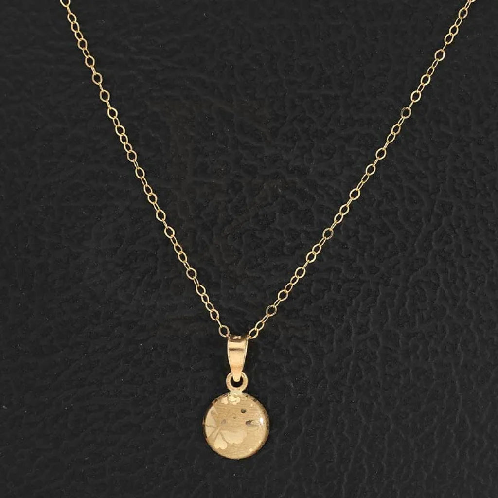 Gold Necklace (Chain With Round Pendant) 18Kt - Fkjnkl18K2843 Necklaces