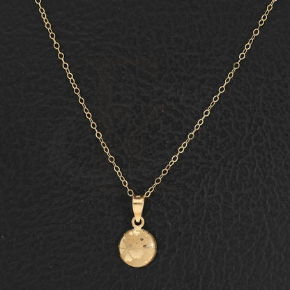 Gold Necklace (Chain With Round Pendant) 18Kt - Fkjnkl18K2843 Necklaces