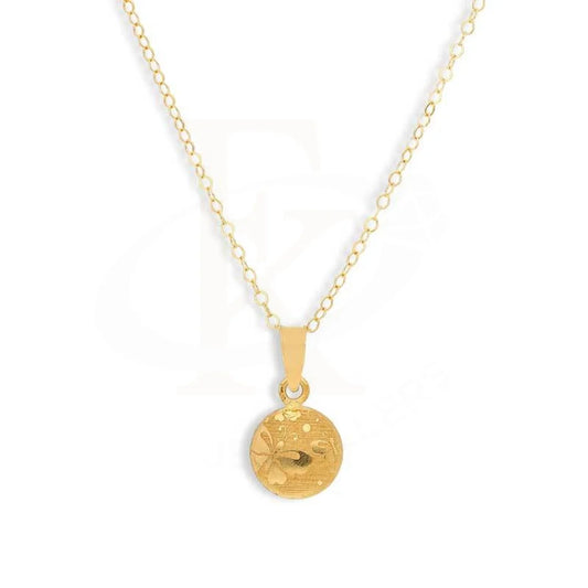 Gold Necklace (Chain With Round Pendant) 18Kt - Fkjnkl18K2843 Necklaces