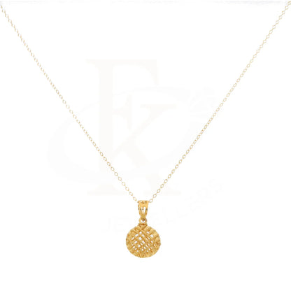 Gold Necklace (Chain With Round Pendant) 21Kt - Fkjnkl21Km8666 Necklaces