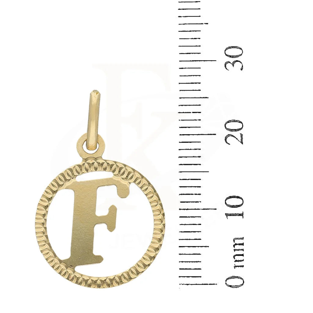 Gold Necklace (Chain With Round Shaped Alphabet Pendant) 18Kt - Fkjnkl18K5243 Necklaces