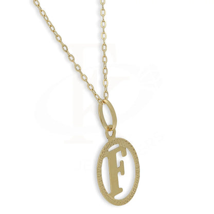 Gold Necklace (Chain With Round Shaped Alphabet Pendant) 18Kt - Fkjnkl18K5243 Necklaces