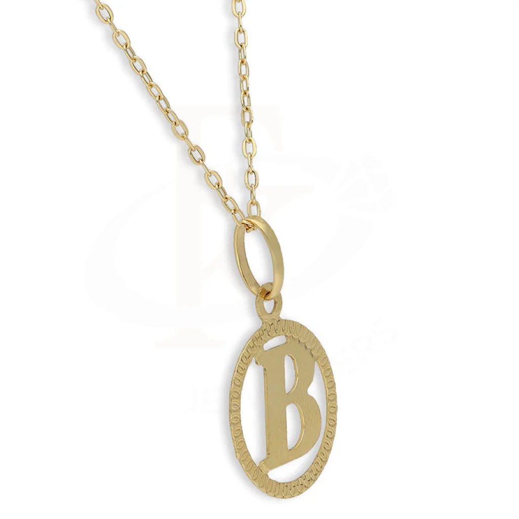 Gold Necklace (Chain With Round Shaped Alphabet Pendant) 18Kt - Fkjnkl18K5243 Necklaces