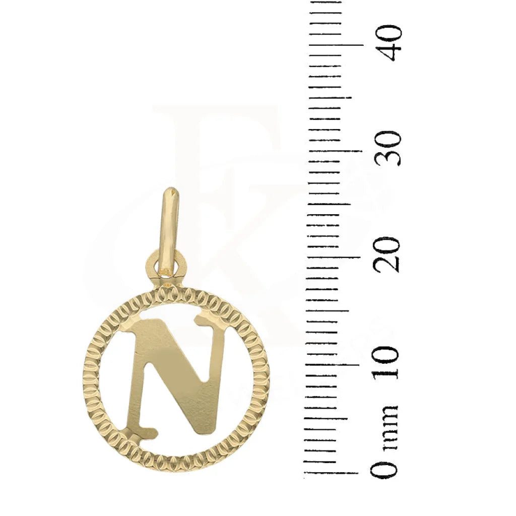 Gold Necklace (Chain With Round Shaped Alphabet Pendant) 18Kt - Fkjnkl18K5243 Necklaces