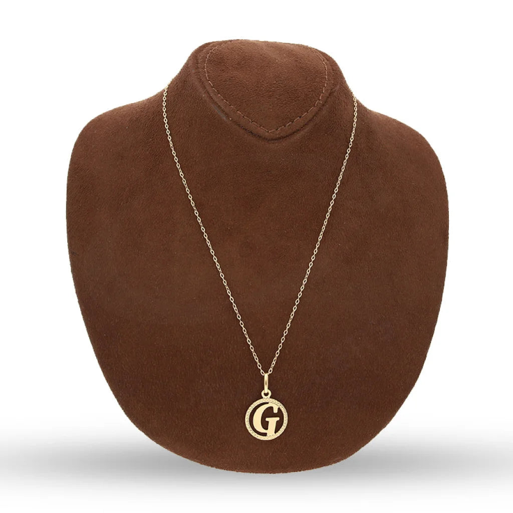 Gold Necklace (Chain With Round Shaped Alphabet Pendant) 18Kt - Fkjnkl18K5243 Necklaces