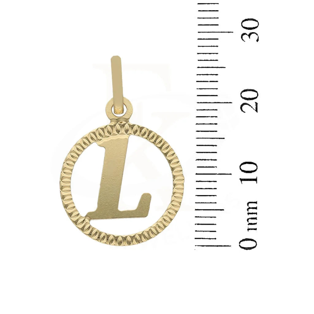 Gold Necklace (Chain With Round Shaped Alphabet Pendant) 18Kt - Fkjnkl18K5243 Necklaces