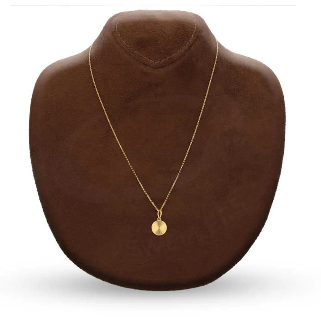 Gold Necklace (Chain With Round Shaped Pendant) 21Kt - Fkjnkl21K3069 Necklaces