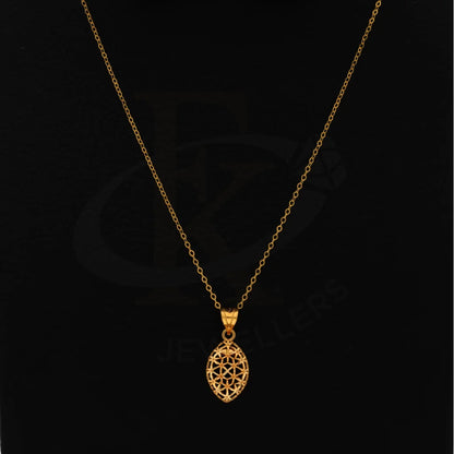 Gold Necklace (Chain With Sagatear Drop Pendant) 21Kt - Fkjnkl21Km8395 Necklaces