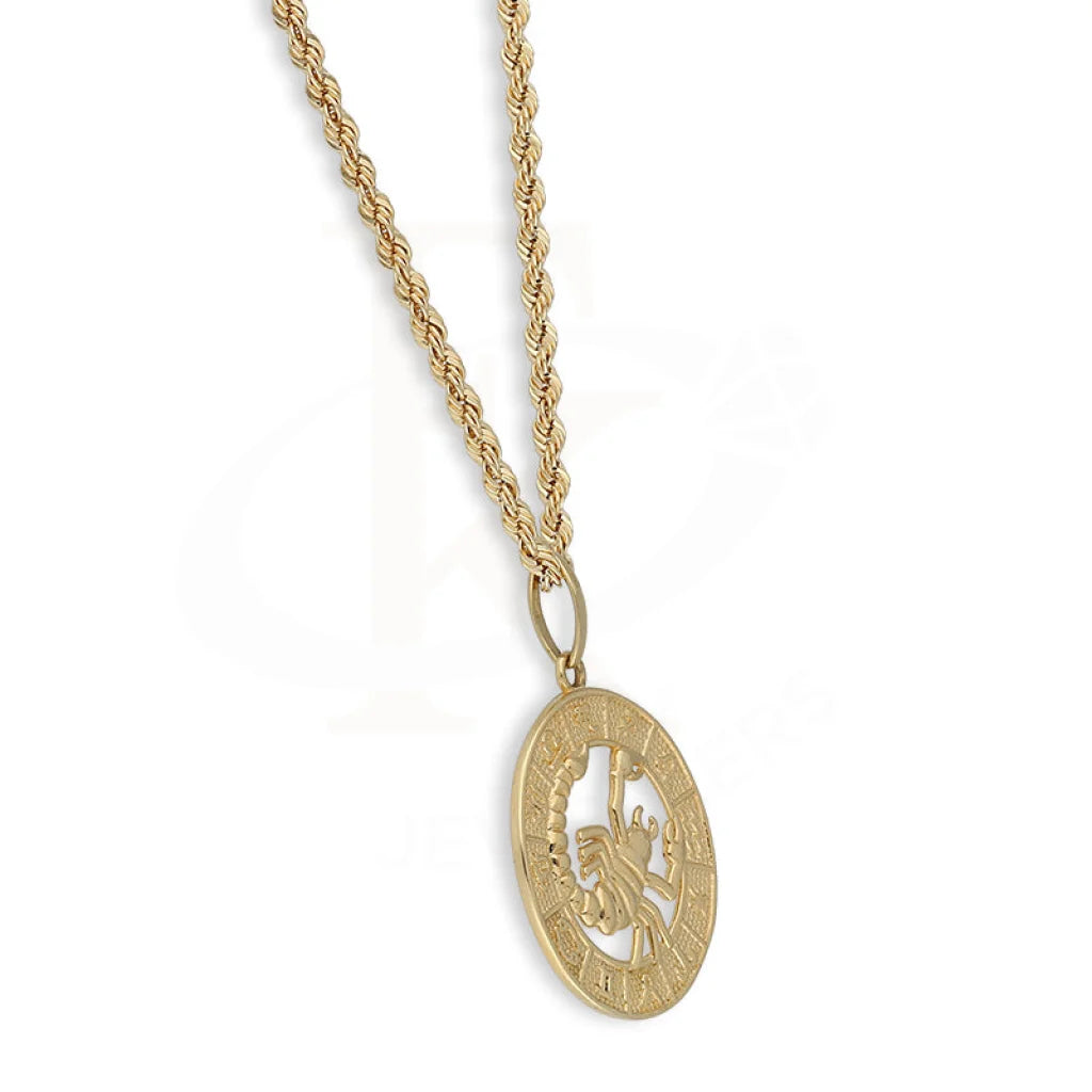 Gold Necklace (Chain With Scorpio Zodiac Sign Pendant) 18Kt - Fkjnkl18K5465 Necklaces