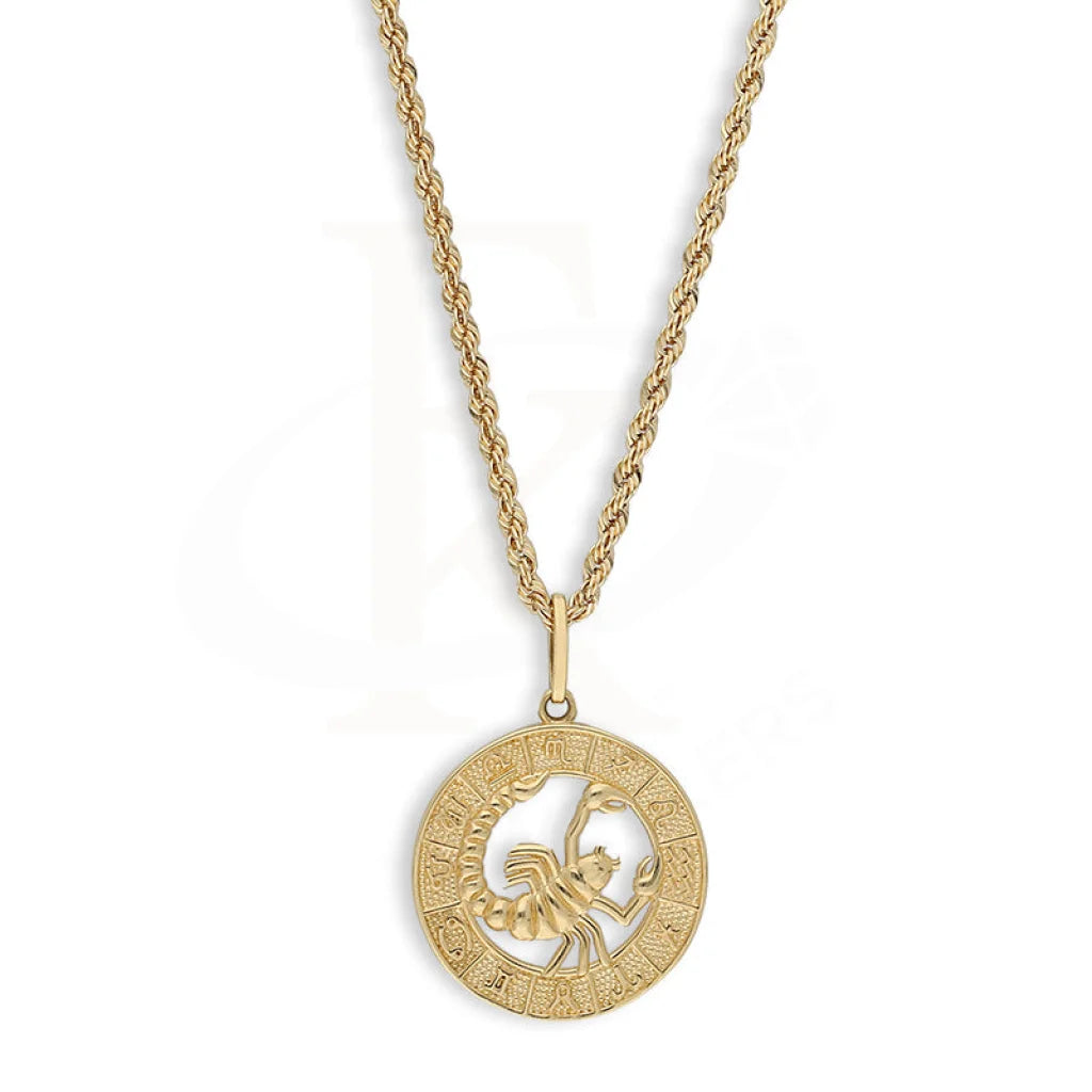 Gold Necklace (Chain With Scorpio Zodiac Sign Pendant) 18Kt - Fkjnkl18K5465 Necklaces