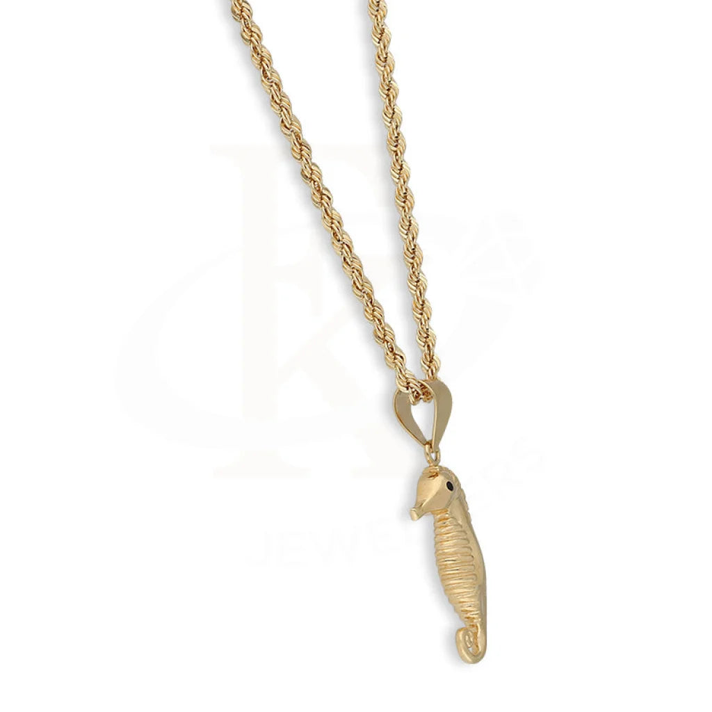 Gold Necklace (Chain With Seahorse Pendant) 18Kt - Fkjnkl18K5468 Necklaces