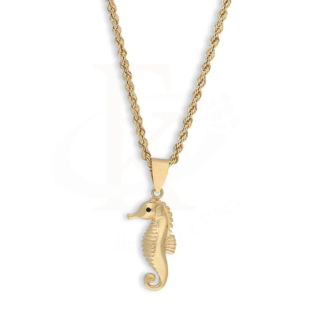 Gold Necklace (Chain With Seahorse Pendant) 18Kt - Fkjnkl18K5468 Necklaces