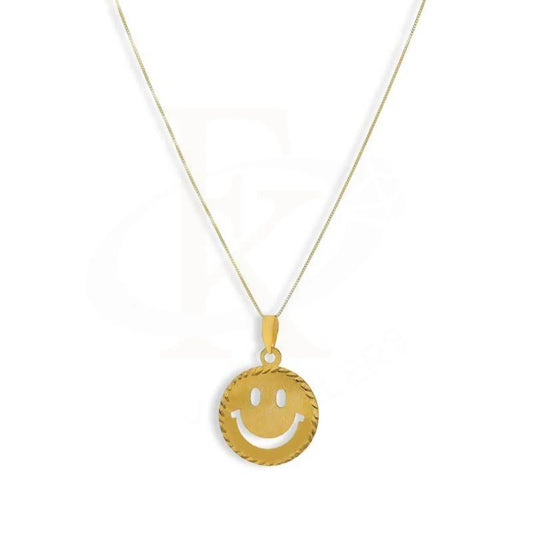 Gold Necklace (Chain With Smiley Face Pendant) 18Kt - Fkjnkl18K3114 Necklaces