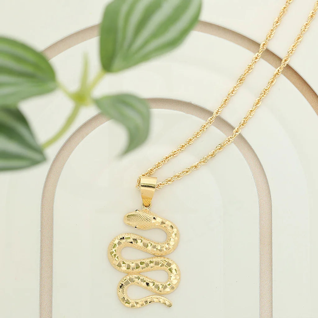 Gold Necklace (Chain With Snake Pendant) 18Kt - Fkjnkl18K5101 Necklaces