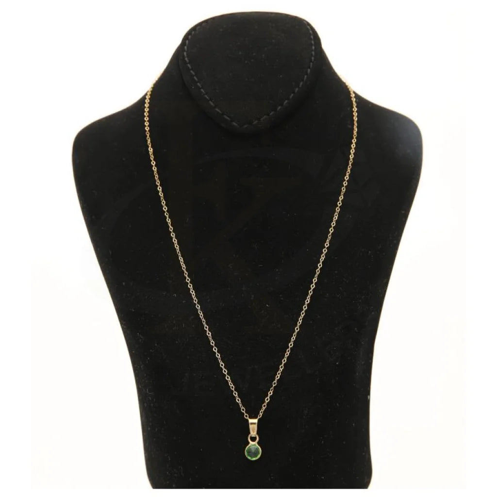 Gold Necklace (Chain With Solitaire Pendant) 18Kt - Fkjnkl18K2851 Necklaces