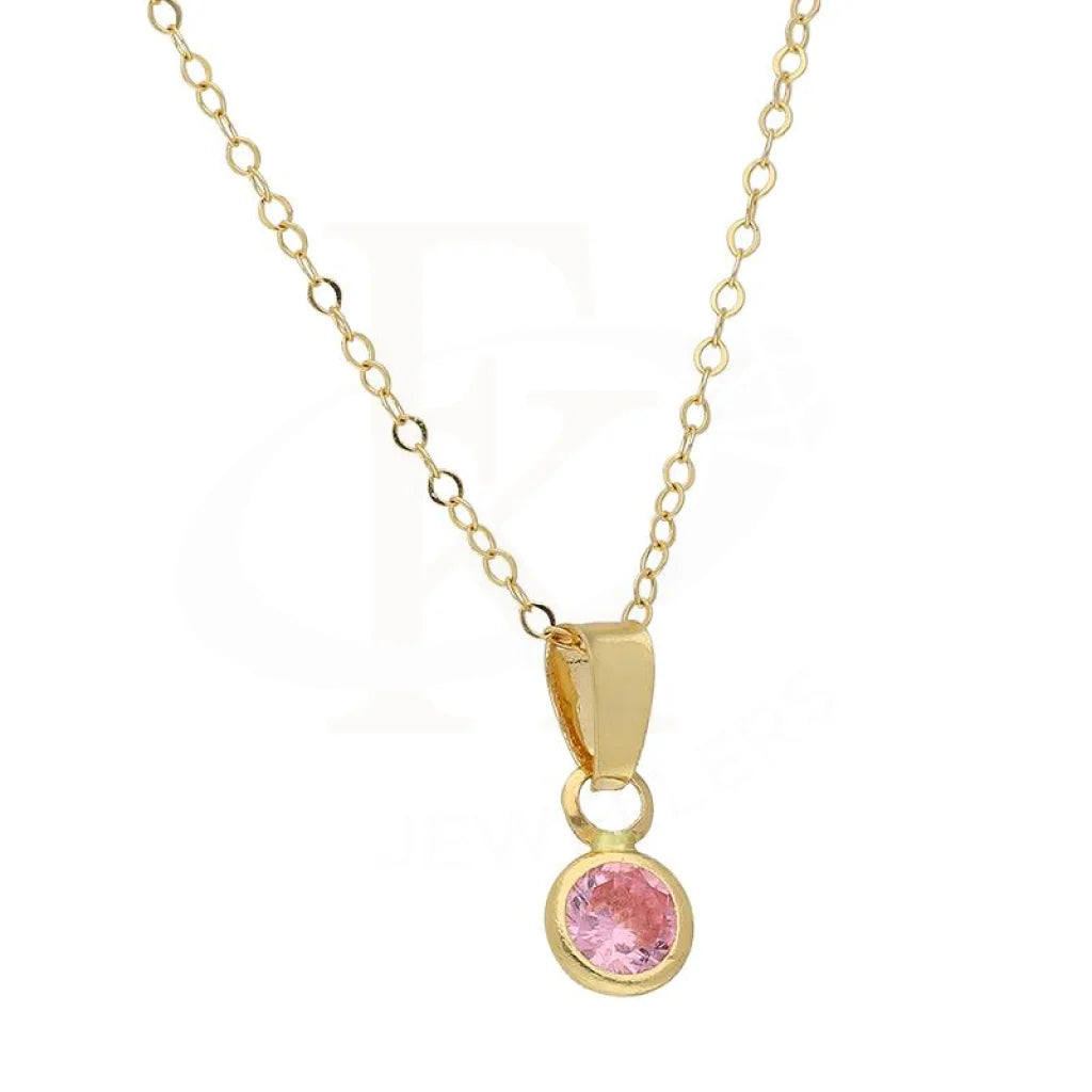 Gold Necklace (Chain With Solitaire Pendant) 18Kt - Fkjnkl18K2854 Necklaces