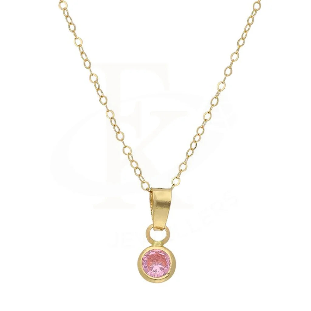 Gold Necklace (Chain With Solitaire Pendant) 18Kt - Fkjnkl18K2854 Necklaces