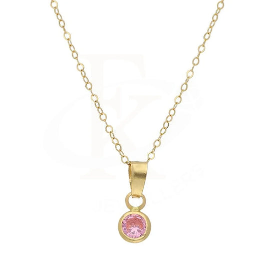 Gold Necklace (Chain With Solitaire Pendant) 18Kt - Fkjnkl18K2854 Necklaces