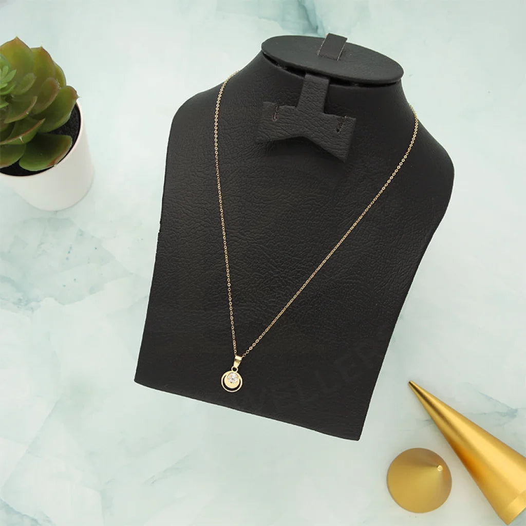 Gold Necklace (Chain With Solitaire Pendant) 18Kt - Fkjnkl18K5574 Necklaces