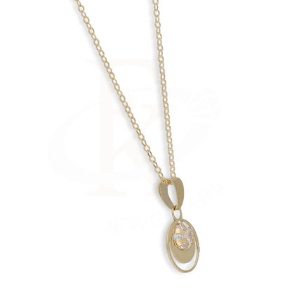 Gold Necklace (Chain With Solitaire Pendant) 18Kt - Fkjnkl18K5574 Necklaces