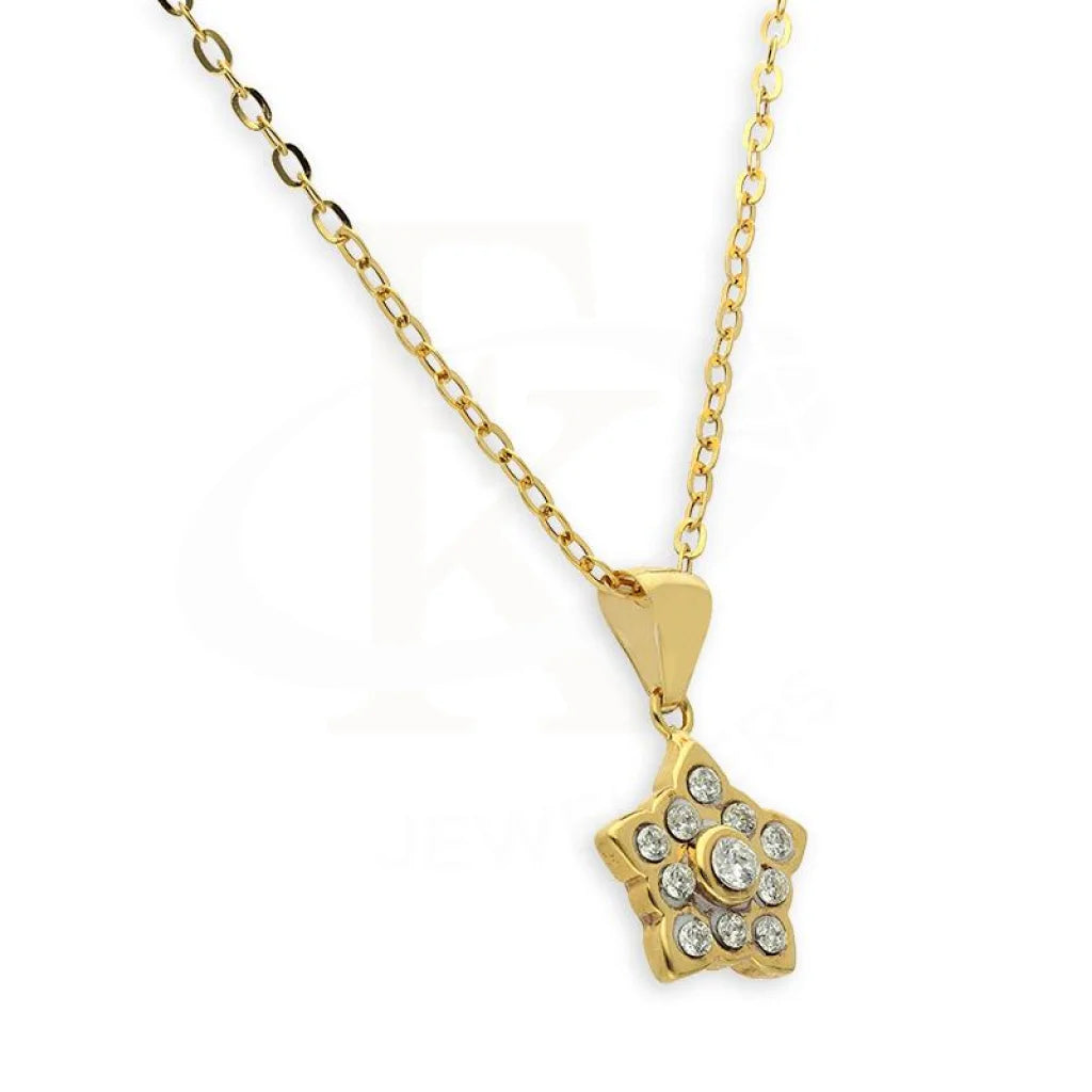 Gold Necklace (Chain With Star Pendant) 18Kt - Fkjnkl18K2341 Necklaces