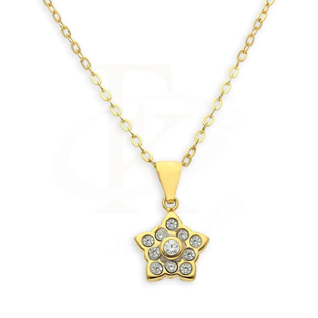 Gold Necklace (Chain With Star Pendant) 18Kt - Fkjnkl18K2341 Necklaces