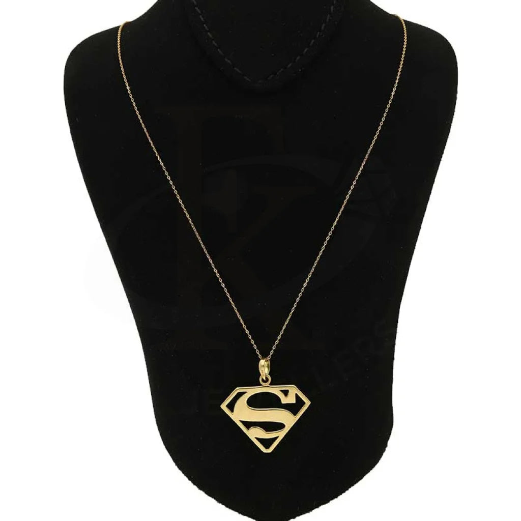 Gold Necklace (Chain With Superman Pendant) 18K - Fkjnkl18K2691 Necklaces