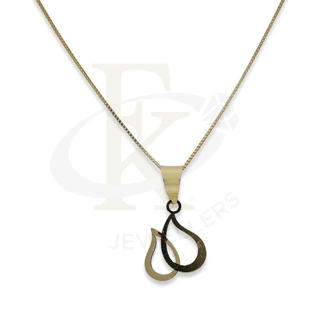 Gold Necklace (Chain With Teardrop Pendant) 18Kt - Fkjnkl18K2304 Necklaces