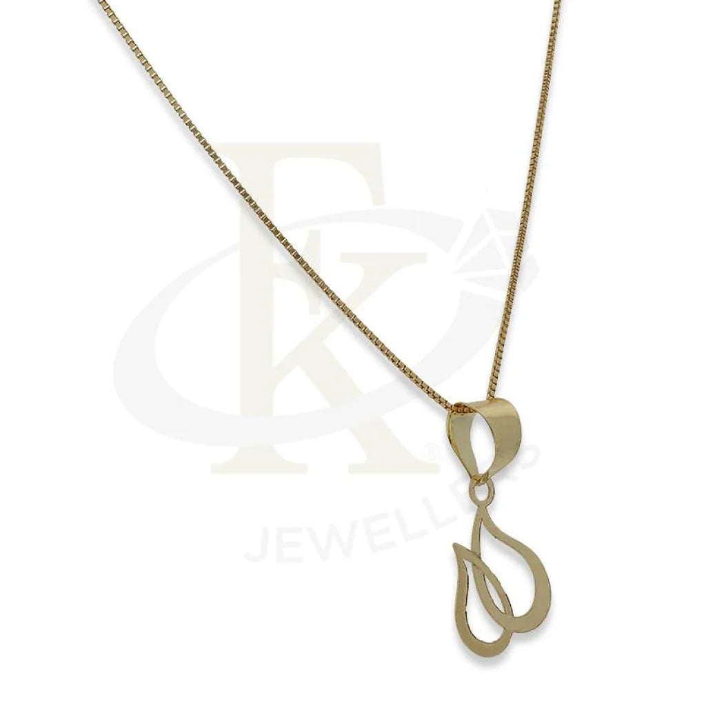 Gold Necklace (Chain With Teardrop Pendant) 18Kt - Fkjnkl18K2304 Necklaces