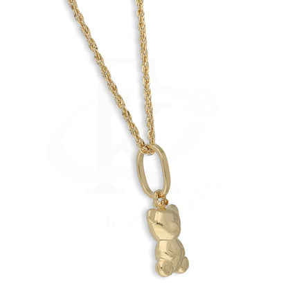 Gold Necklace (Chain With Teddy Bear Pendant) 18Kt - Fkjnkl18K5454 Necklaces