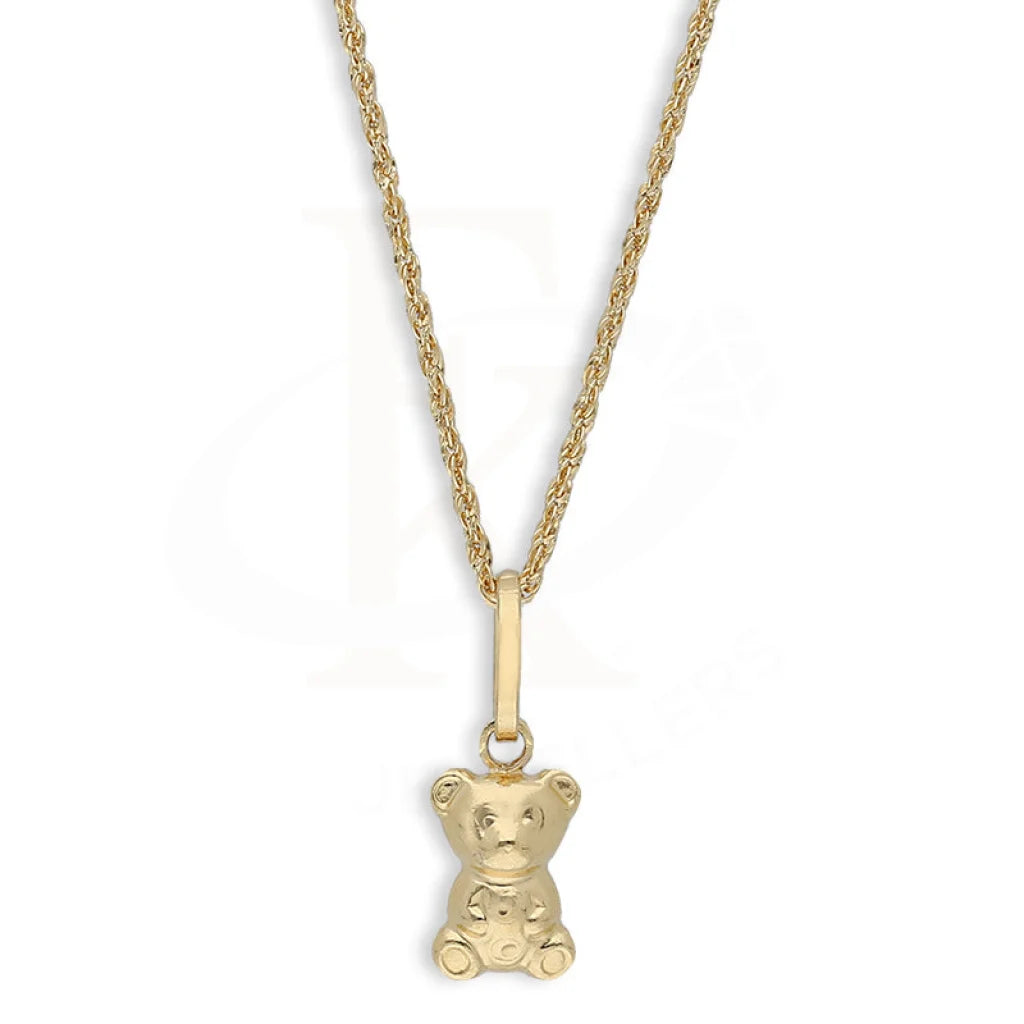 Gold Necklace (Chain With Teddy Bear Pendant) 18Kt - Fkjnkl18K5454 Necklaces