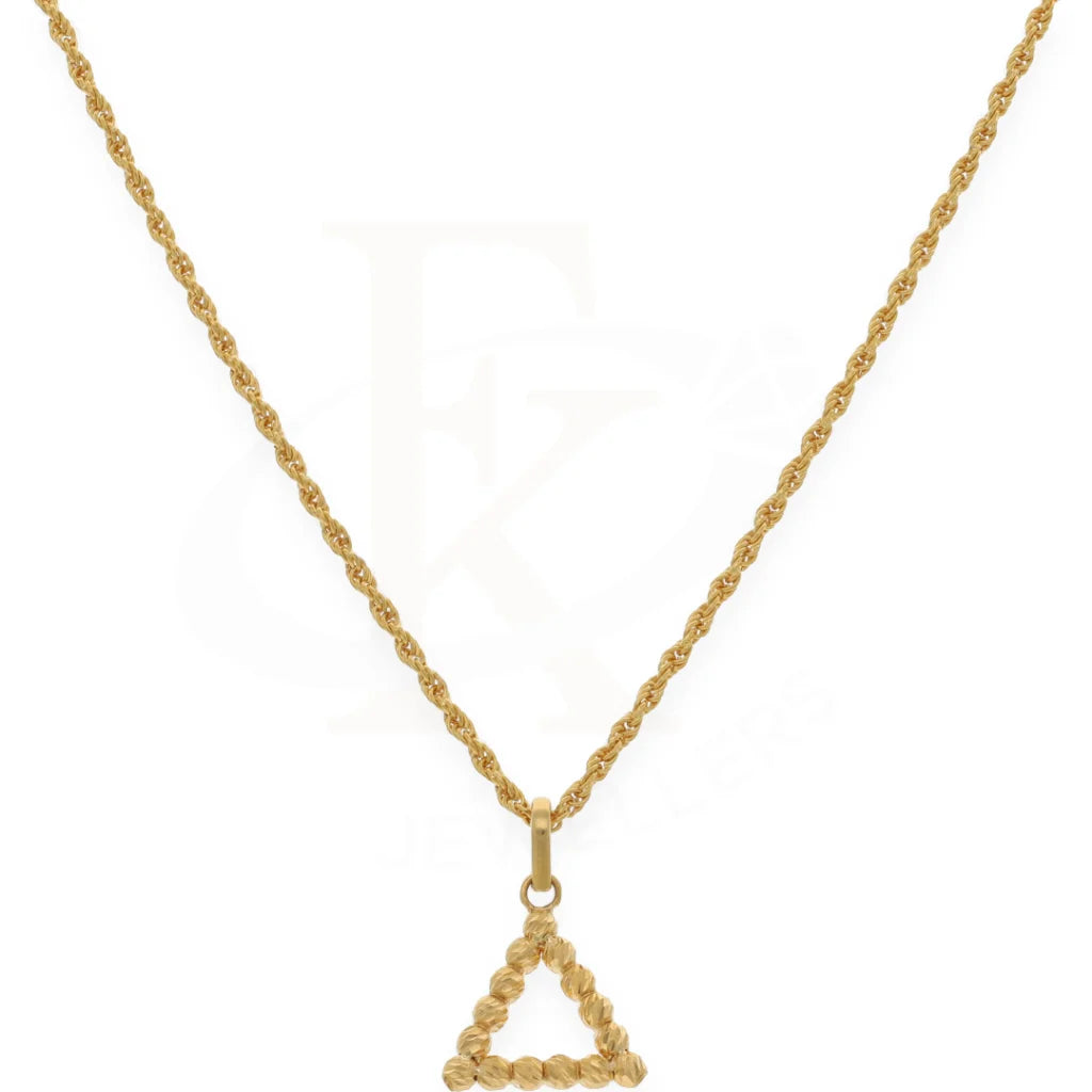 Gold Necklace (Chain With Pendant) 21Kt- Fkjnkl21K7687 Necklaces