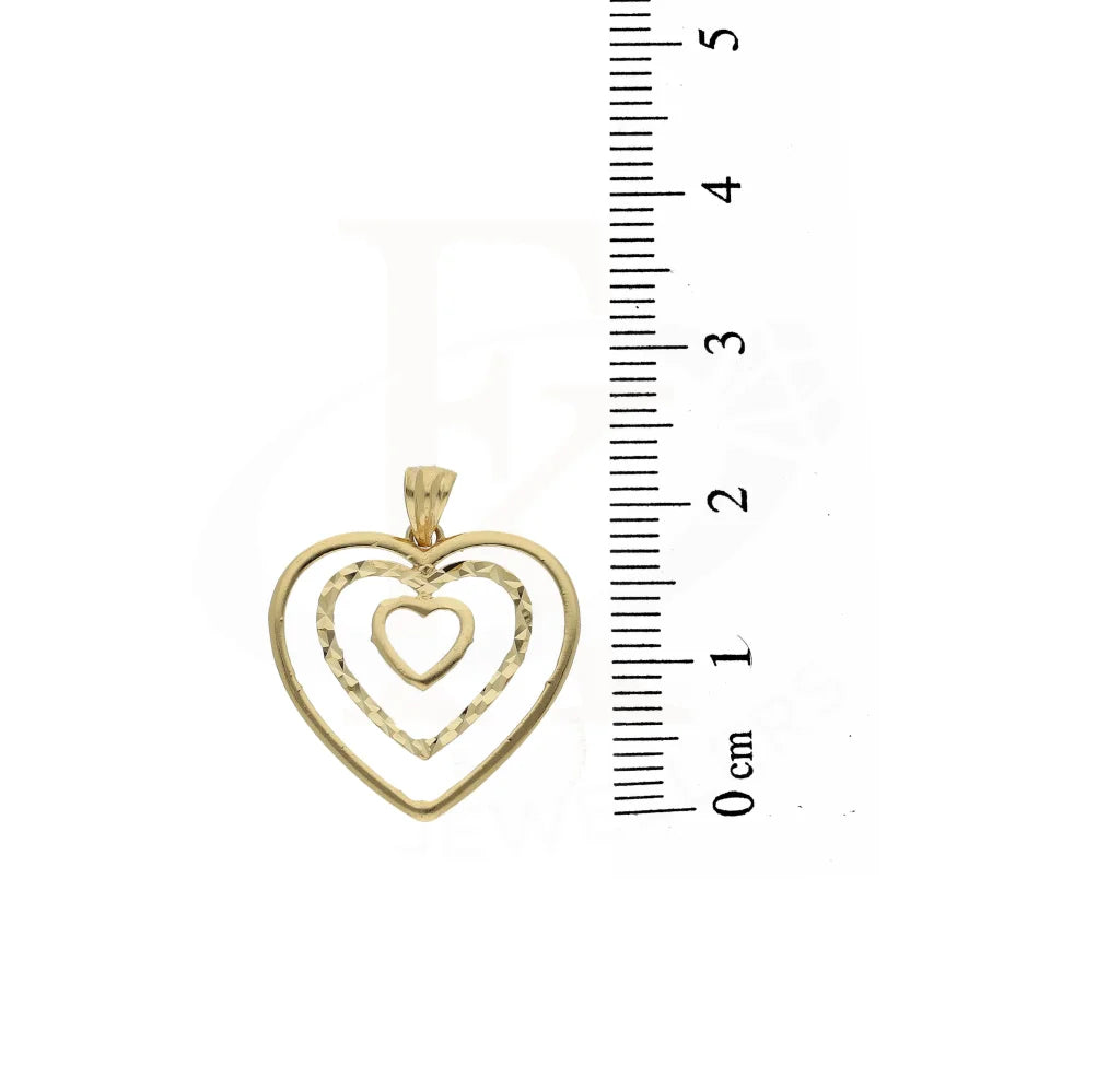 Gold Necklace (Chain With Triple Hearts Pendant) 18Kt - Fkjnkl18K3087 Necklaces