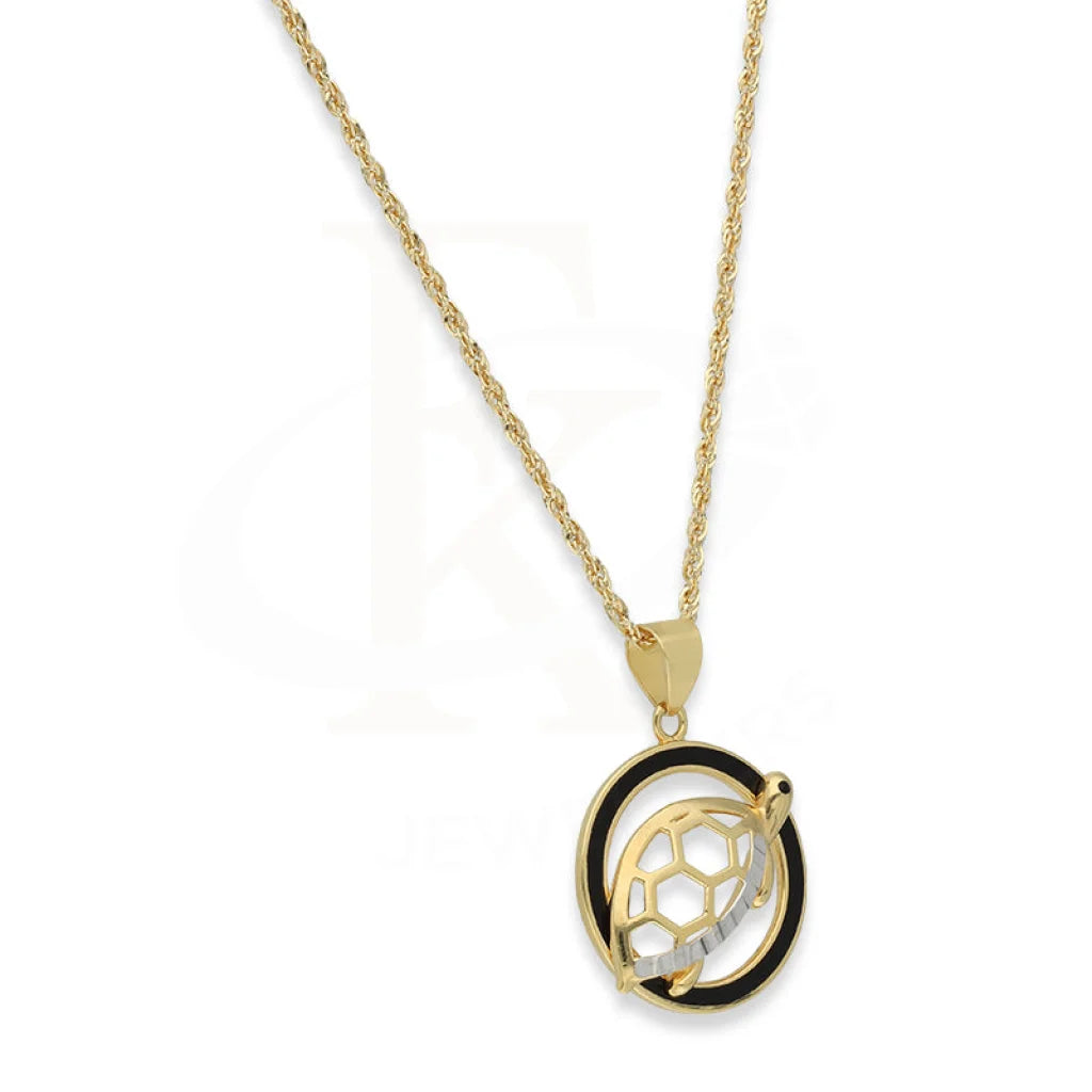 Gold Necklace (Chain With Turtle Pendant) 18Kt - Fkjnkl18K5104 Necklaces