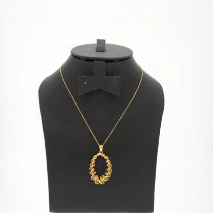 Gold Necklace (Chain With Twined Shaped Pendant) 21Kt - Fkjnkl21Km8043 Necklaces