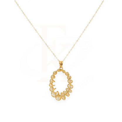 Gold Necklace (Chain With Twined Shaped Pendant) 21Kt - Fkjnkl21Km8043 Necklaces