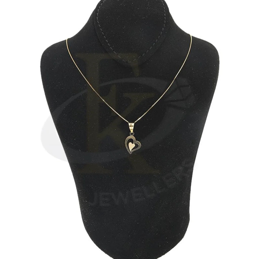 Gold Necklace (Chain With Twisted Heart Pendant) 18Kt - Fkjnkl18K2303 Necklaces