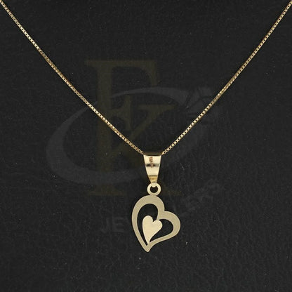 Gold Necklace (Chain With Twisted Heart Pendant) 18Kt - Fkjnkl18K2303 Necklaces