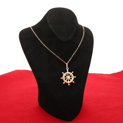 Gold Necklace (Chain With Wheel Pendant) 18Kt - Fkjnkl18K2411 Necklaces